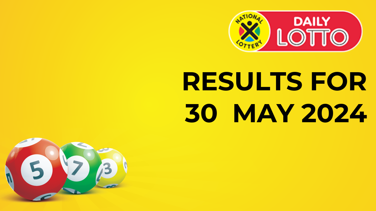 Daily lotto results for 30 may