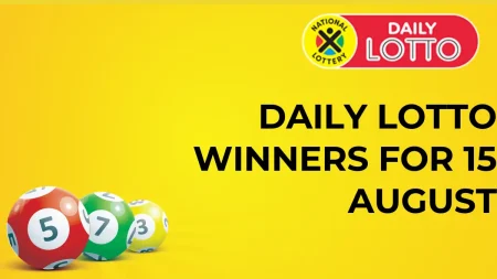 Congratulations to The Daily Lotto Winners for 15 August 2024
