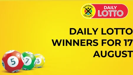 Congratulations to the Daily Lotto Winners for 17 August 2024