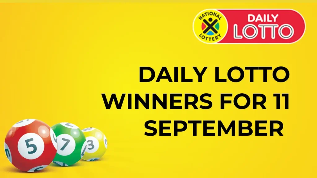 Congratulations to The Daily Lotto Winners for 11 September 2024