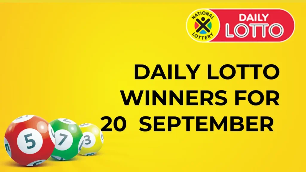 Congratulations to The Daily Lotto Winners for 20 September 2024