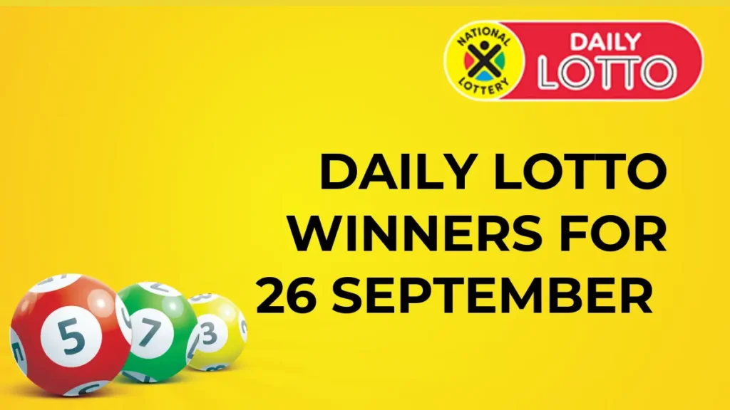 Congratulations to The Daily Lotto Winners for 26 September 2024