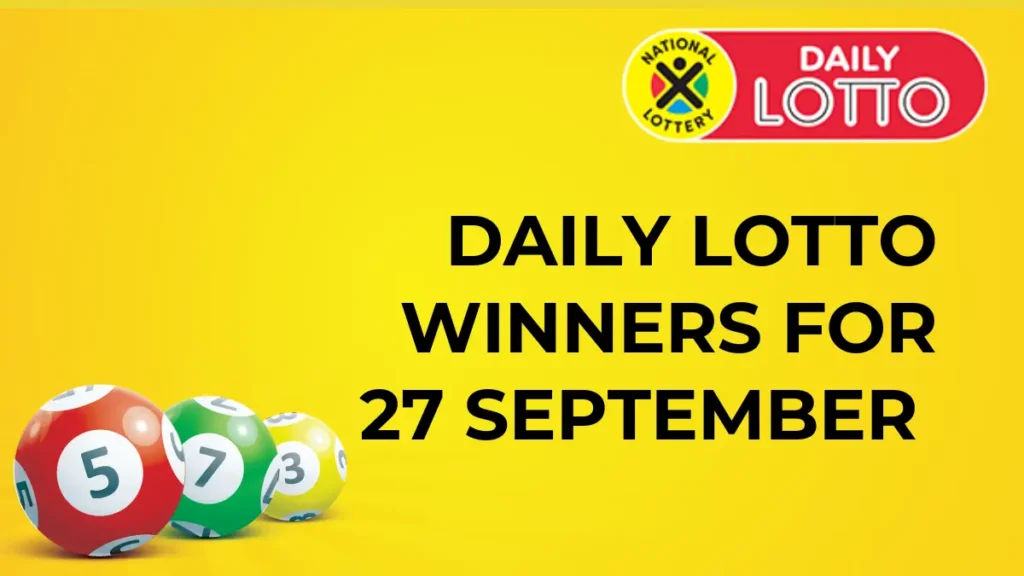 Congratulations to The Daily Lotto Winners for 27 September 2024