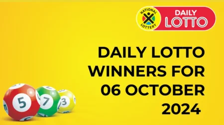 Congratulations to The Daily Lotto Winners for 06 October 2024