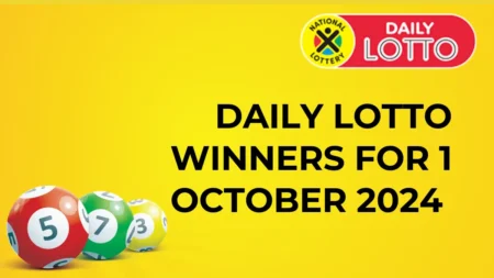 Congratulations to The Daily Lotto Winners for 01 October 2024