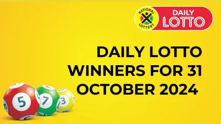 Congratulations to The Daily Lotto Winners for 31 October 2024
