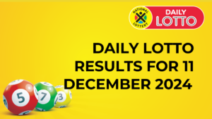 Ithuba Daily Lotto Results 11 December 2024 daily lotto results