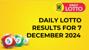 Ithuba Daily Lotto Results 07 December 2024 daily lotto results