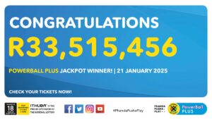 Powerball Plus Jackpot Winner Still to Claim R33 million Prize Purchased Via Banking App R33 Million Powerball Plus Jackpot Winner Bought Ticket Via Banking App: National Lottery Confirms