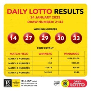 daily lotto results