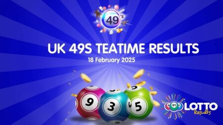 Check the UK49s Teatime Results for 18 February 2025. Find the winning numbers, prize breakdown, and expert betting strategies. See if you're a winner today!